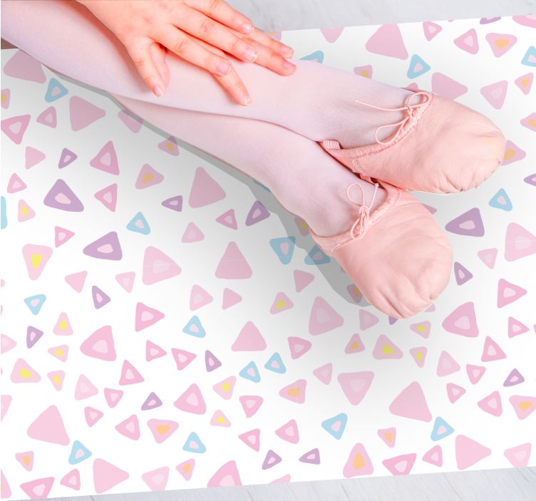 Colorful Triangular Elements vinyl rug - TenStickers