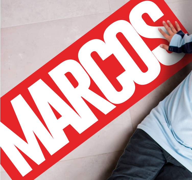 Comic personalized name floor mat - TenStickers