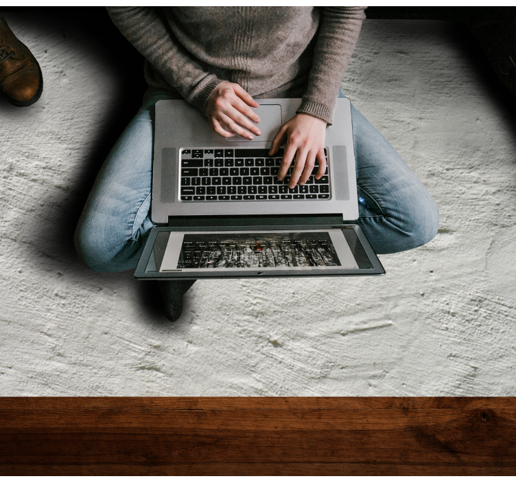 Concrete wall texture living room rug - TenStickers