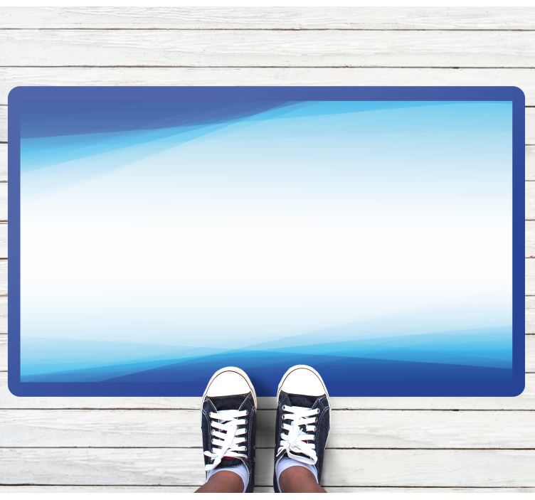 Cool Gradient Blend minimalist vinyl rug - TenStickers