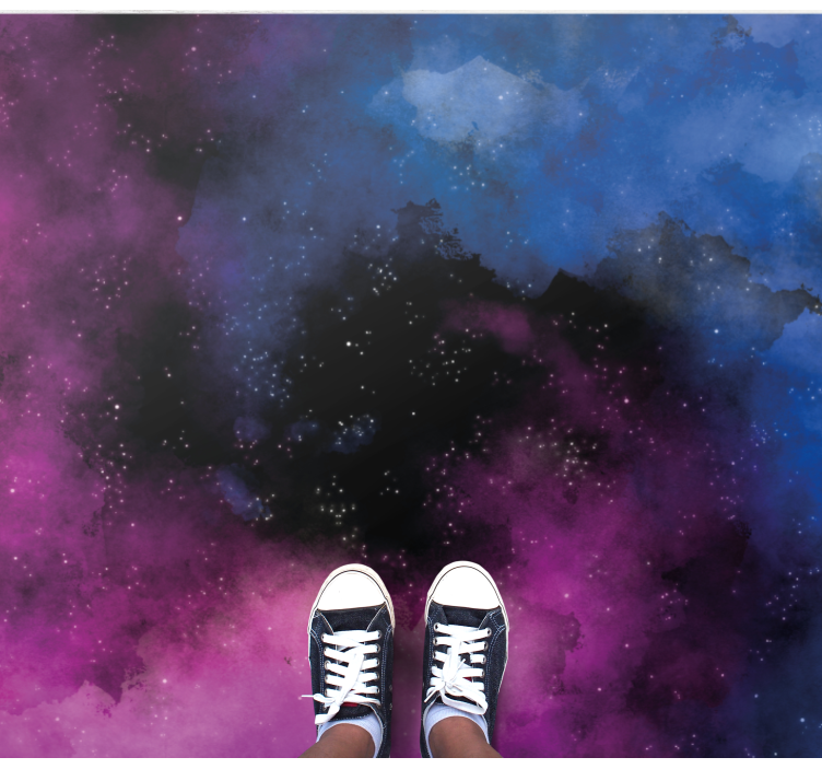Cosmic Night Sky star vinyl rug - TenStickers