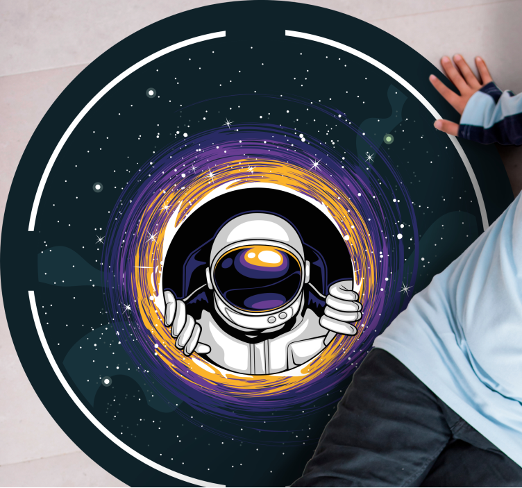 Cosmonaut Journey gaming vinyl rug - TenStickers