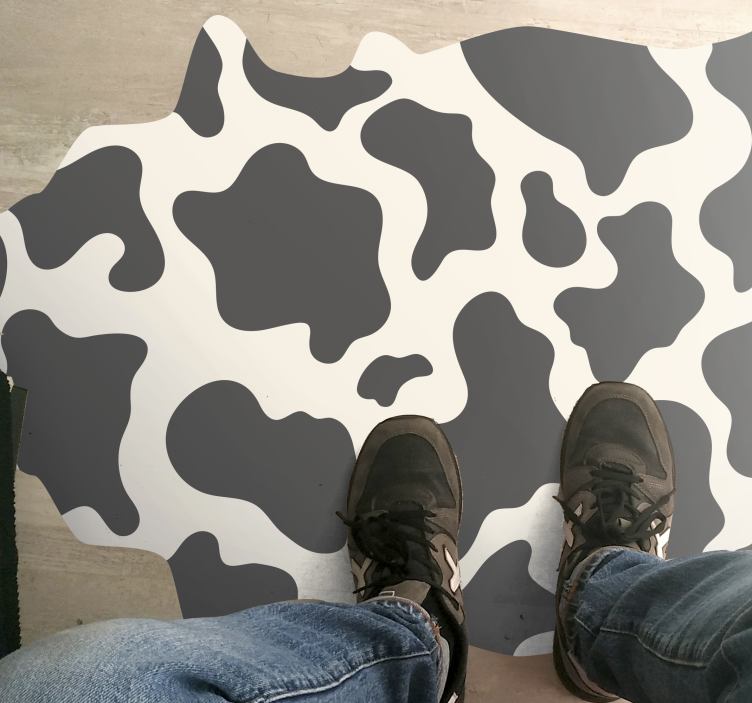 Cow Shape  animal print vinyl rug - TenStickers