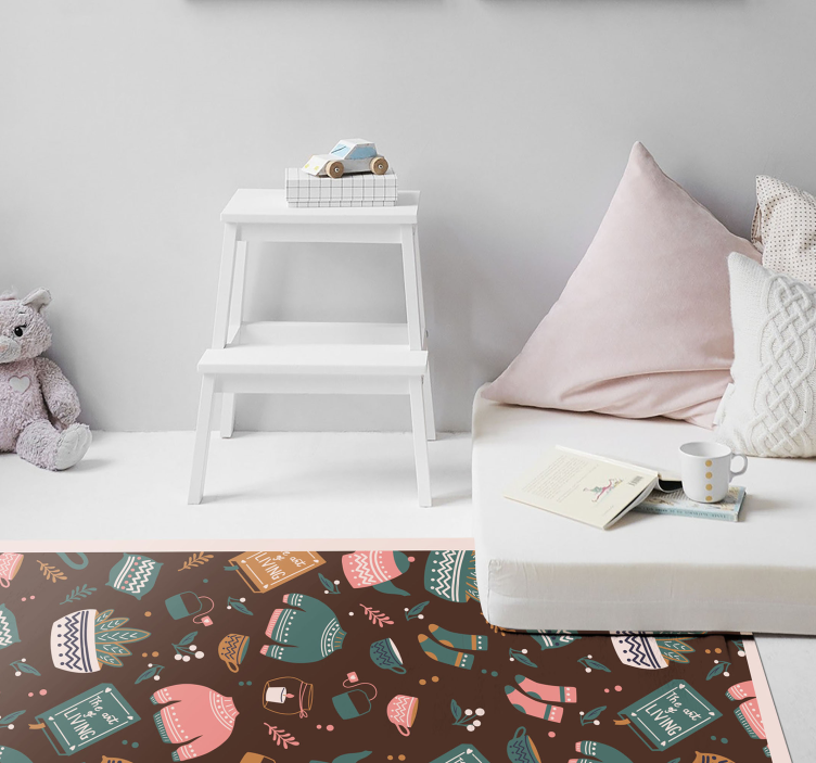 Cozy living essentials teenager vinyl rug - TenStickers