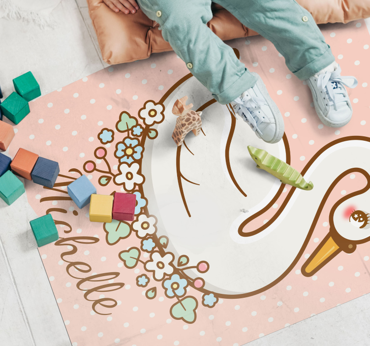 Custom Swanscape custom vinyl rug - TenStickers