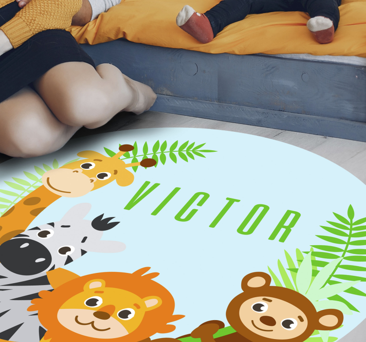 Customizable animals  personalised mat - TenStickers