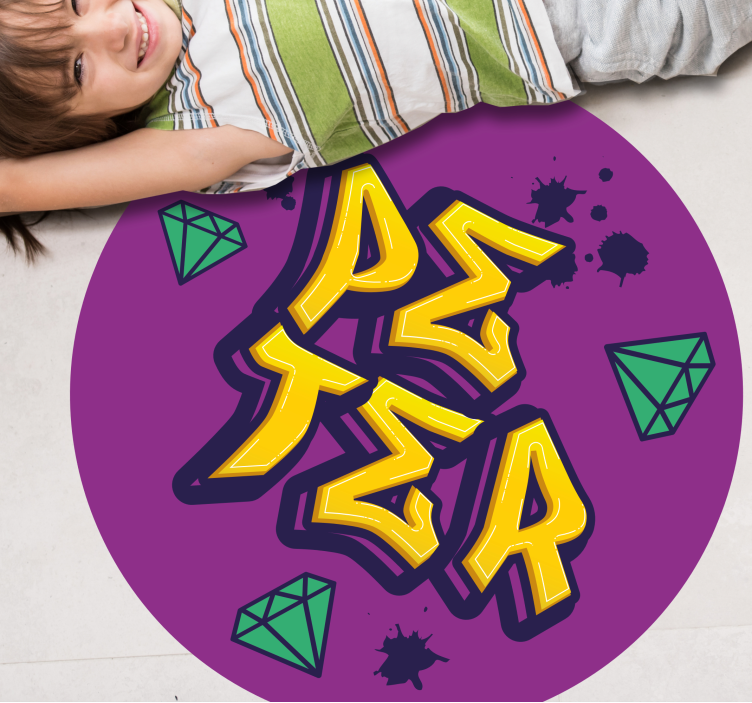 Arte y diamantes custom vinyl rug - TenStickers