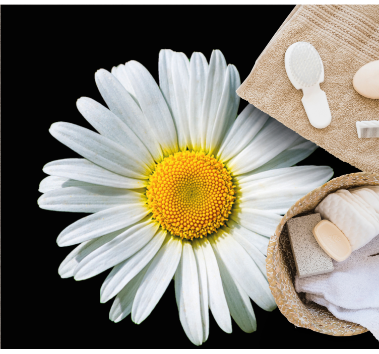 Daisy Blossom flower vinyl rug - TenStickers