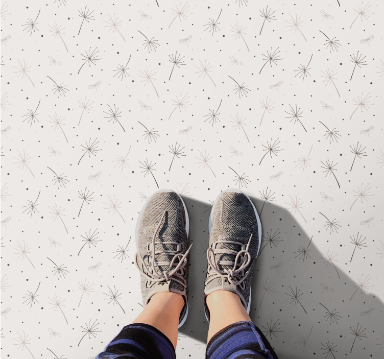 Dandelion Pattern flower vinyl rug - TenStickers