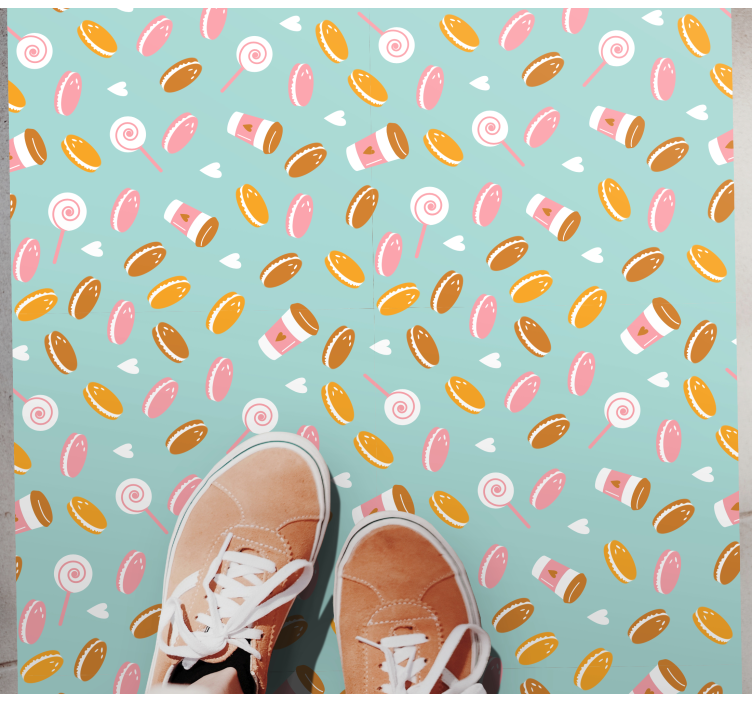 Delicious Delights Collection vinyl rug - TenStickers