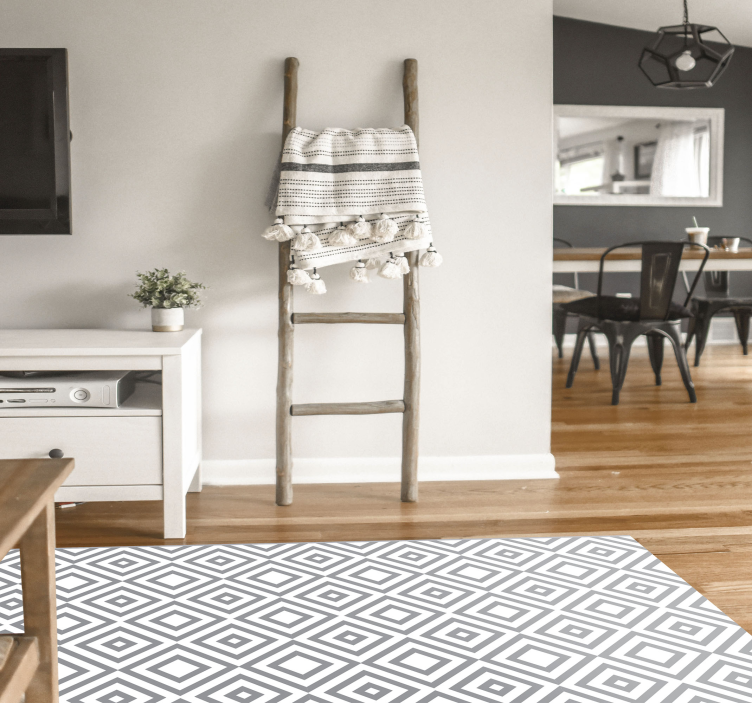 Diamond Patterned Design geometric vinyl rug - TenStickers