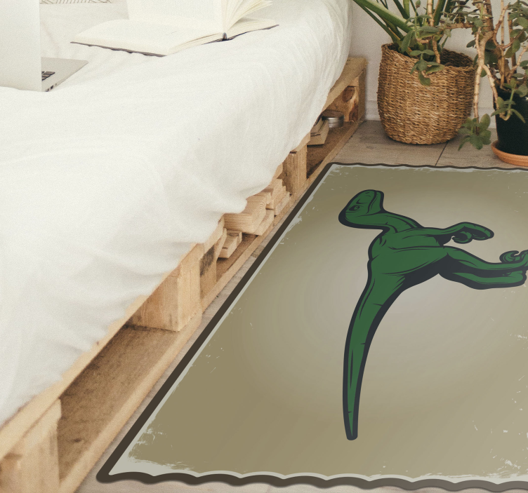 Dinosaur T-Rex character vinyl rug - TenStickers