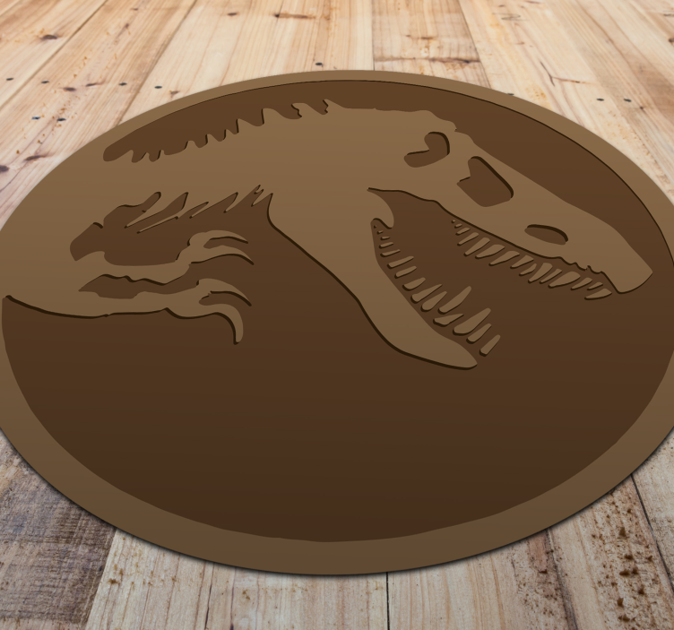 Dinosaur Fossil Depiction animal vinyl rug - TenStickers