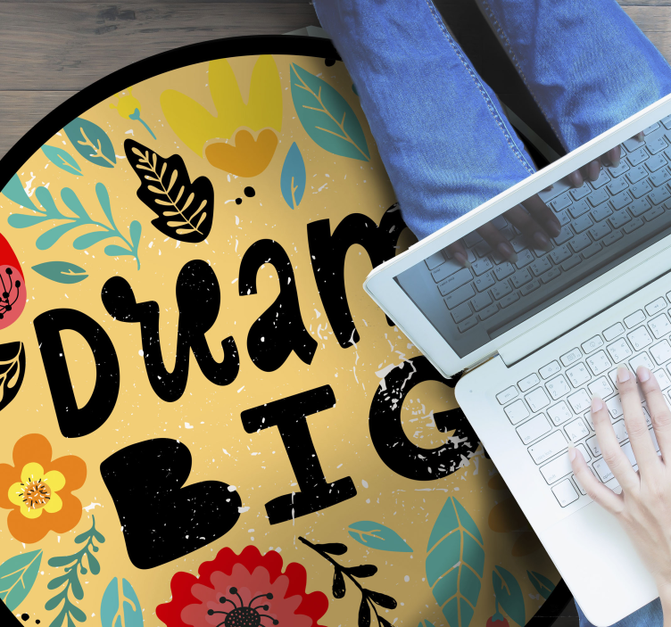 Dream big custom vinyl rug - TenStickers