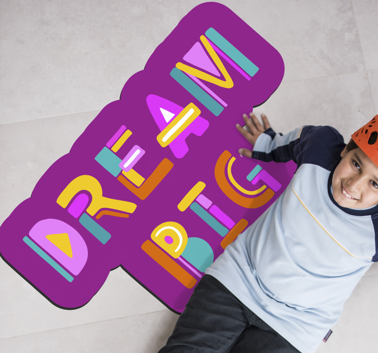High quality Dream Big vinyl rug - TenStickers