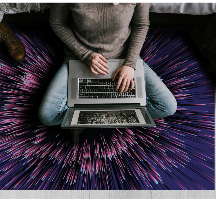 Dynamic burst effect vinyl rug - TenStickers