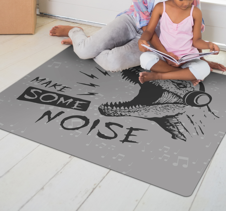 Dynamic Dinosaur Sound vinyl rug - TenStickers