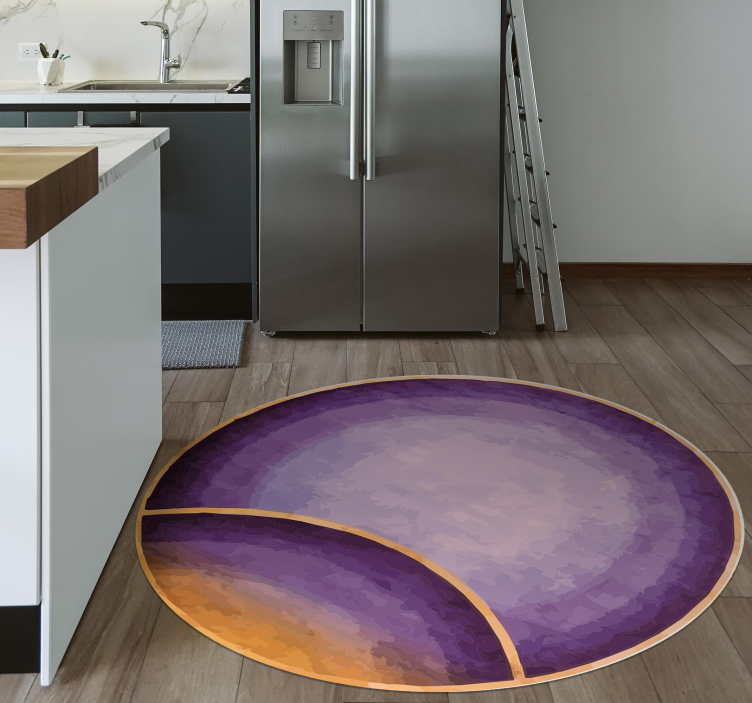 Gradient orbs purple vinyl rug - TenStickers