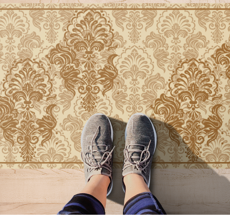 Elegant Floral Patterns vintage vinyl rug - TenStickers