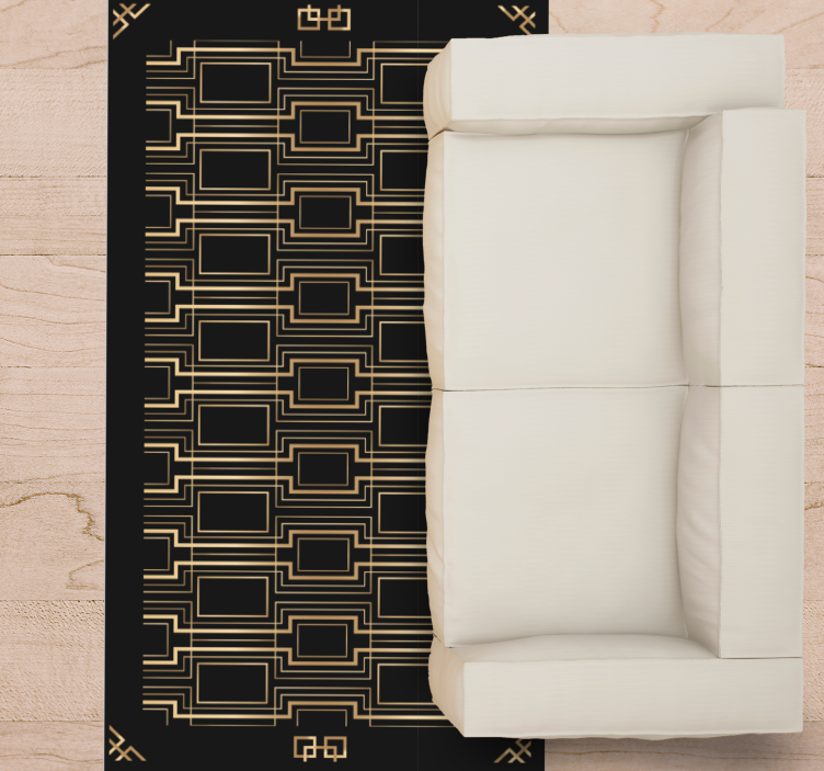 Elegant Geometric Patterns modern vinyl rug - TenStickers