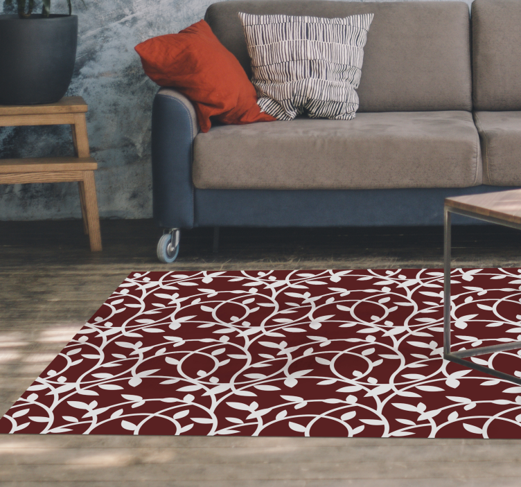 Elegant inspiration flower vinyl rug - TenStickers