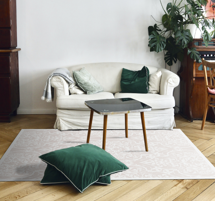 Elegant patterned design living room vinyl rug - TenStickers