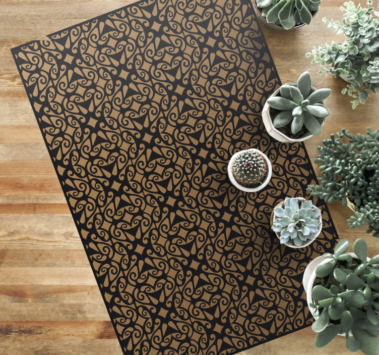 Elegant Swirl Patterns textured vinyl rug - TenStickers