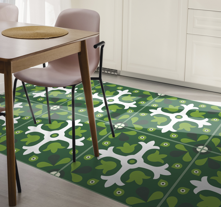 Emerald  tile vinyl carpet - TenStickers
