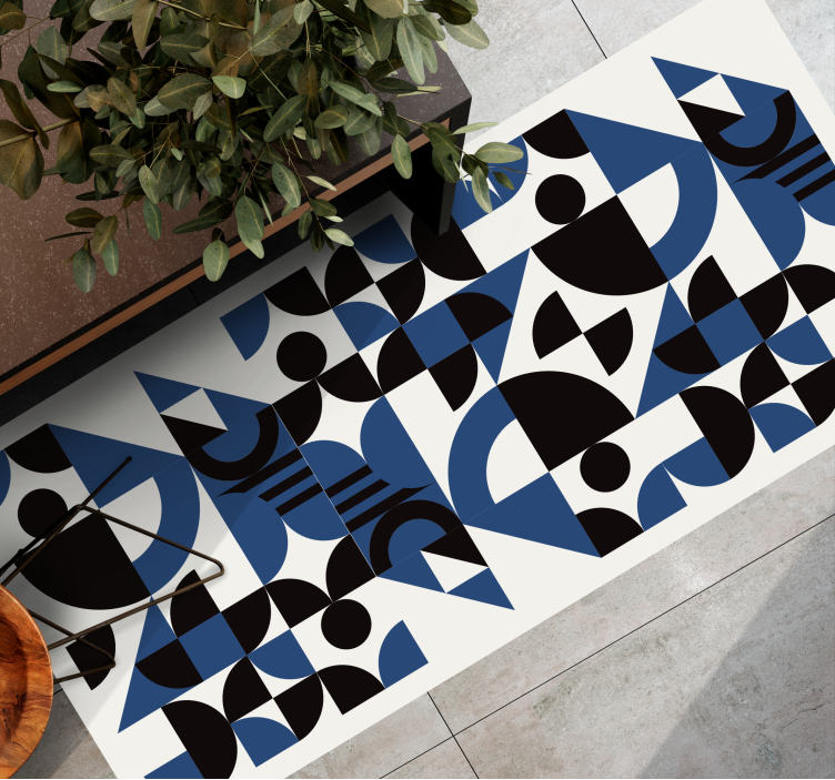 Energetic Forms geometric vinyl rug - TenStickers