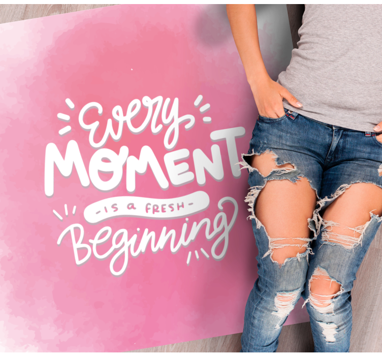 Every Moment Fresh custom vinyl rug - TenStickers