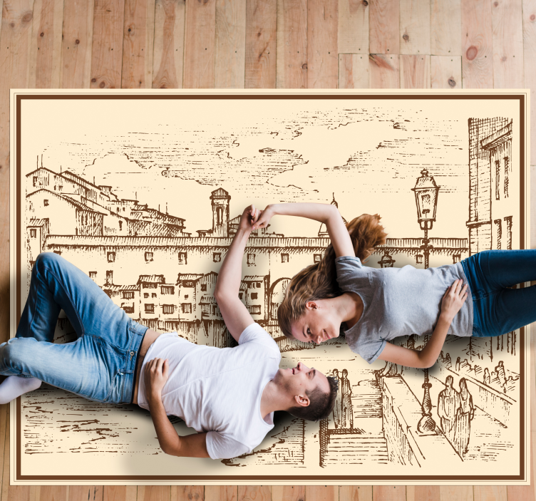 florence in italy living room rug - TenStickers