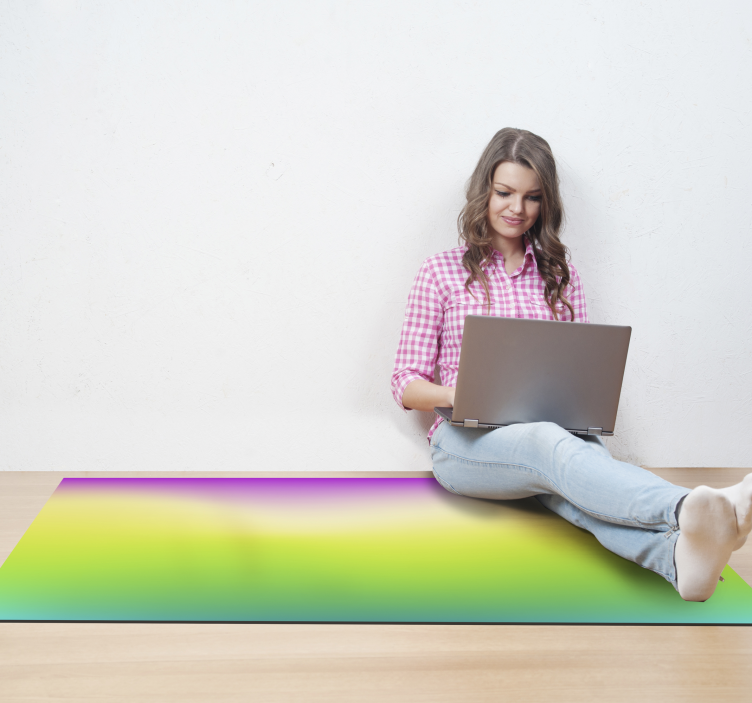 Gorgeous fluoroscent colored modern vinyl rug - TenStickers