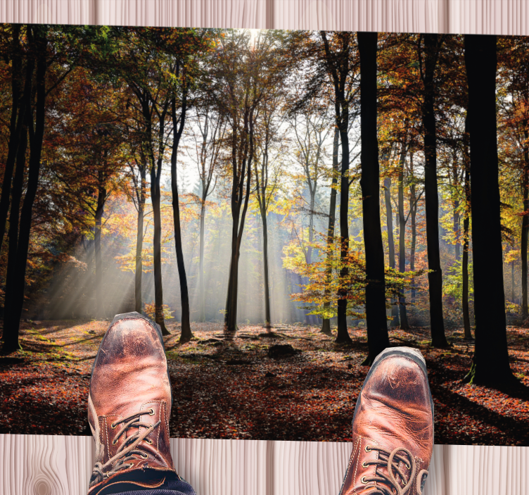 Forest Tranquility nature vinyl rug - TenStickers