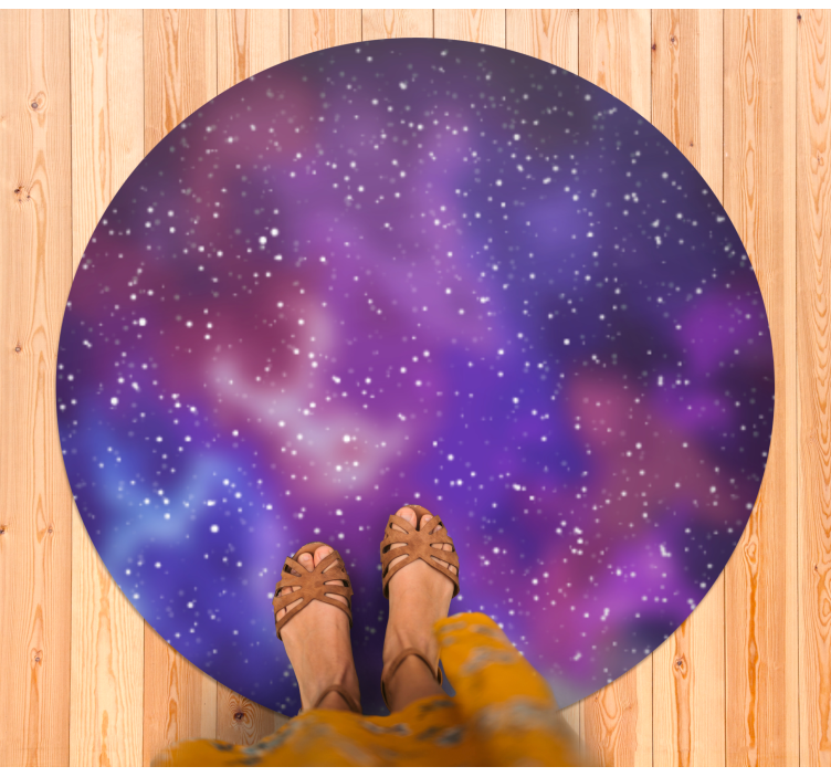 Galaxy inspired star vinyl rug - TenStickers