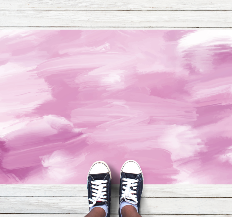 Gentle rose tones vinyl rug - TenStickers