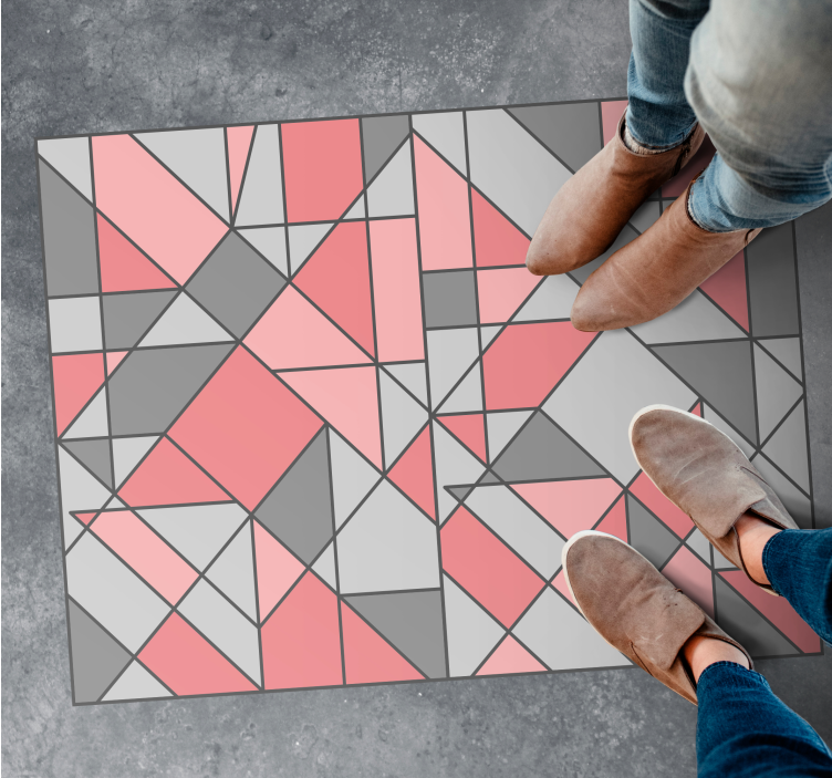 Geometric Abstraction geometric vinyl rug - TenStickers