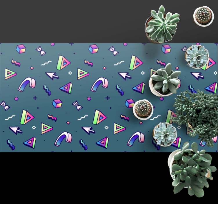 Geometric Color Splash textured vinyl rug - TenStickers