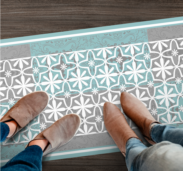 Geometric Elegance geometric vinyl rug - TenStickers