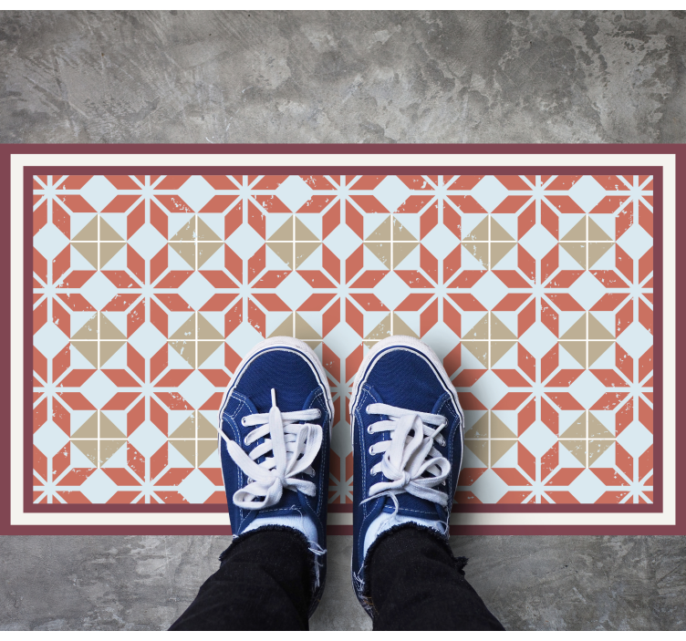 Geometric Element tile vinyl rug - TenStickers