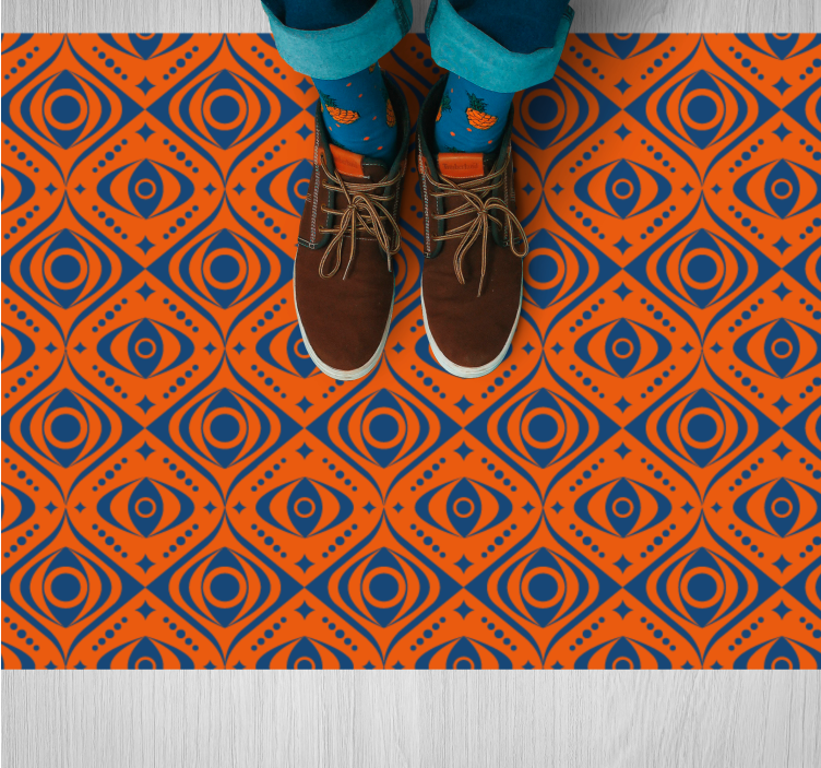 Geometric Eye Pattern geometric vinyl rug - TenStickers