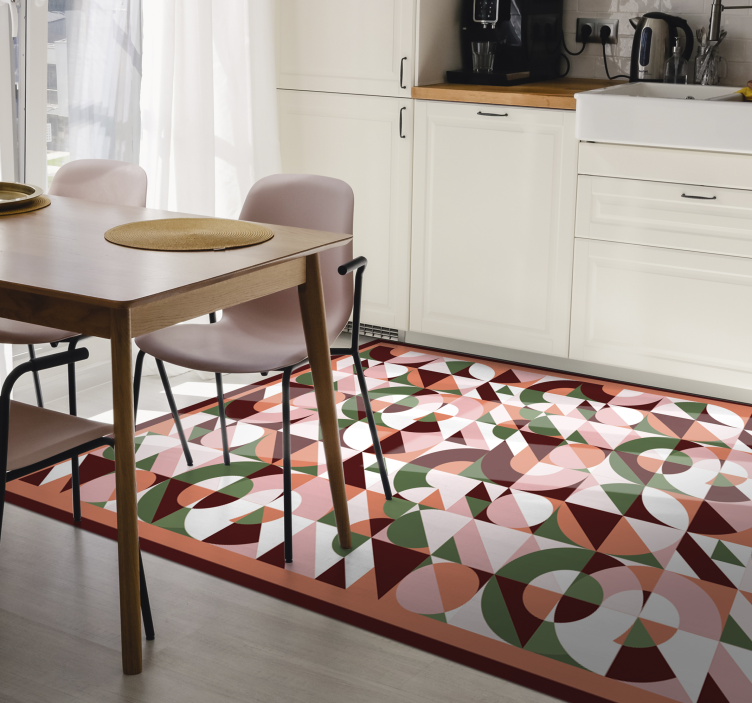 Geometric Mosaic Pattern geometric vinyl rug - TenStickers