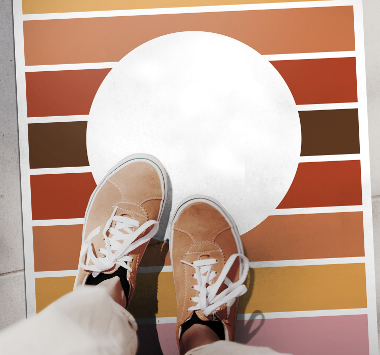 Geometric Stripes Design stripes vinyl rug - TenStickers