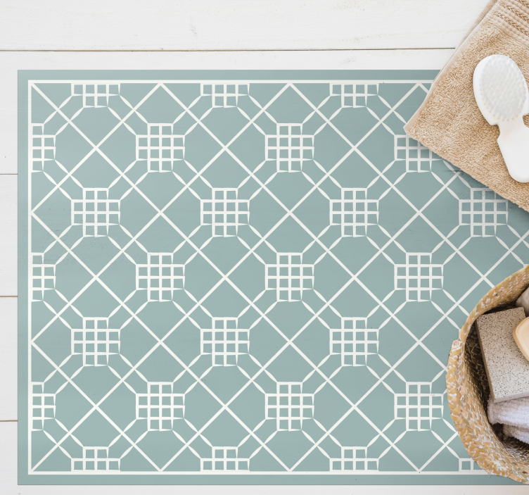 Geometric Tile Symmetry tile vinyl rug - TenStickers