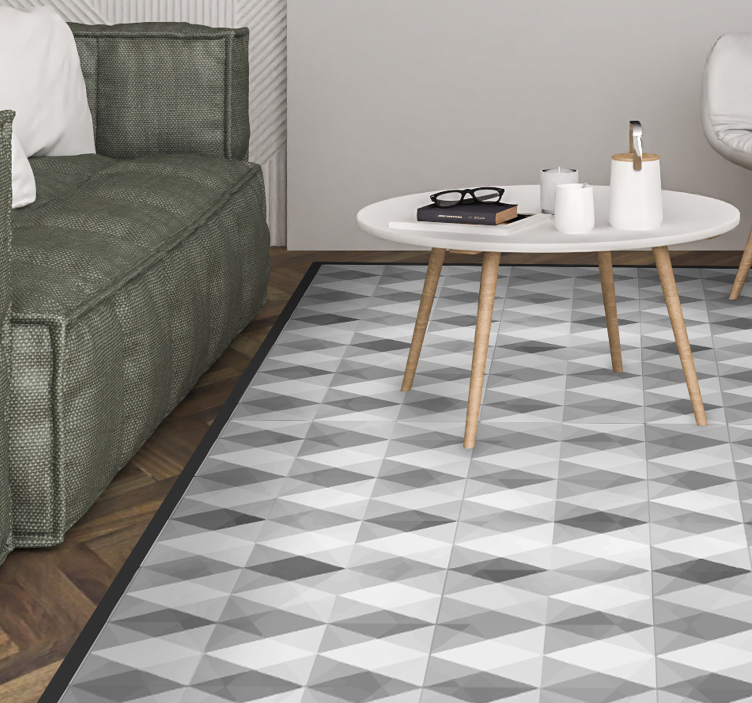 Geometric vinyl rug triangle pattern - TenStickers