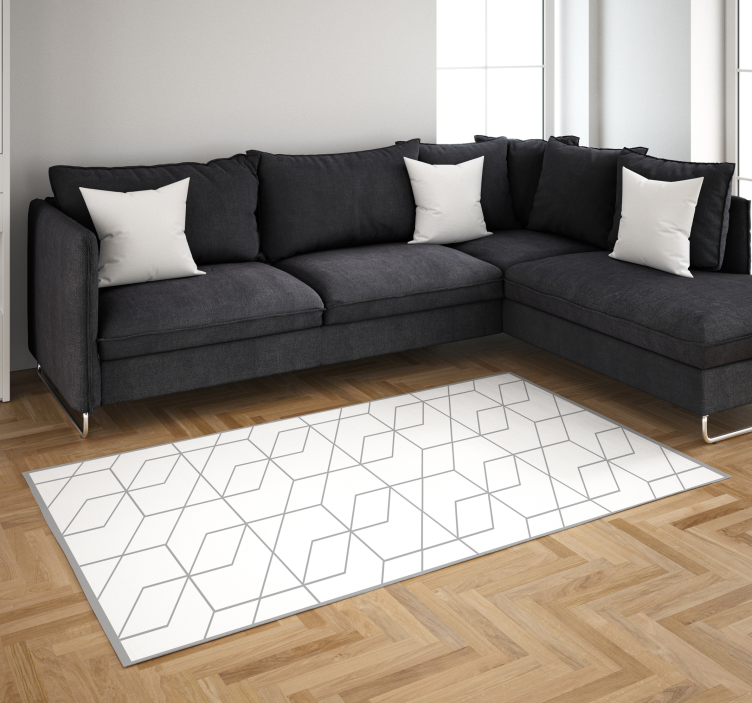 Geometric Zigzag Pattern geometric vinyl rug - TenStickers