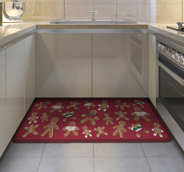 Gingerbread cookie  Christmas tree mat - TenStickers