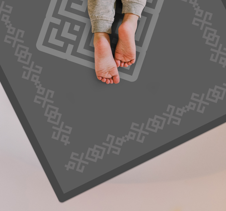 Gray rectangular ethnical ethnic rug - TenStickers