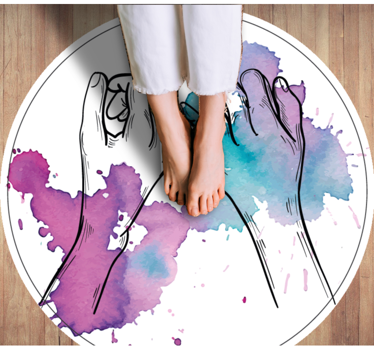 Hands Intertwined teenager vinyl rug - TenStickers