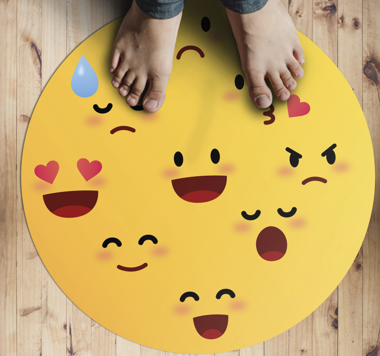 Emojis collage teenager vinyl rug - TenStickers