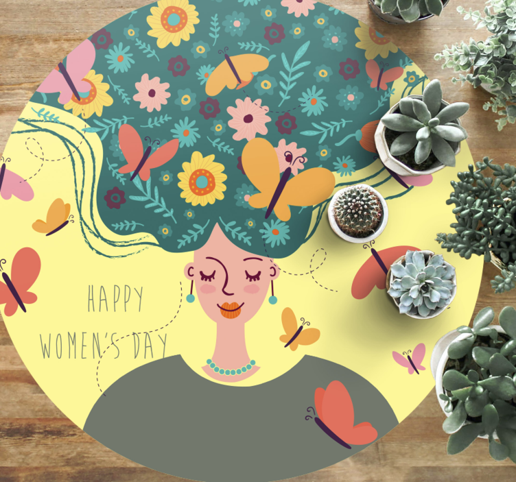 Happy Women's Day event vinyl rug - TenStickers